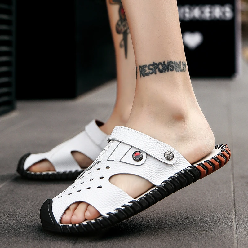 

Sandale Homme Ete Rubber Sandals Men Summer Leather Sandal Shoes Zandalias Hombre Sandalet Erkek Sandali Uomo