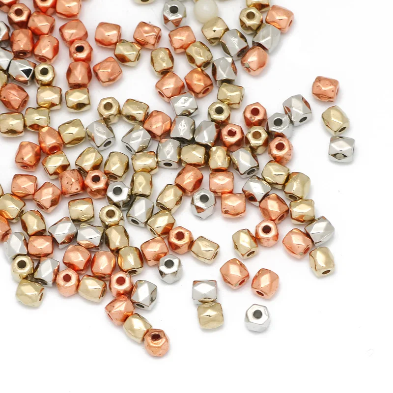 

Акриловые бусины с гранями, 4 х4 мм