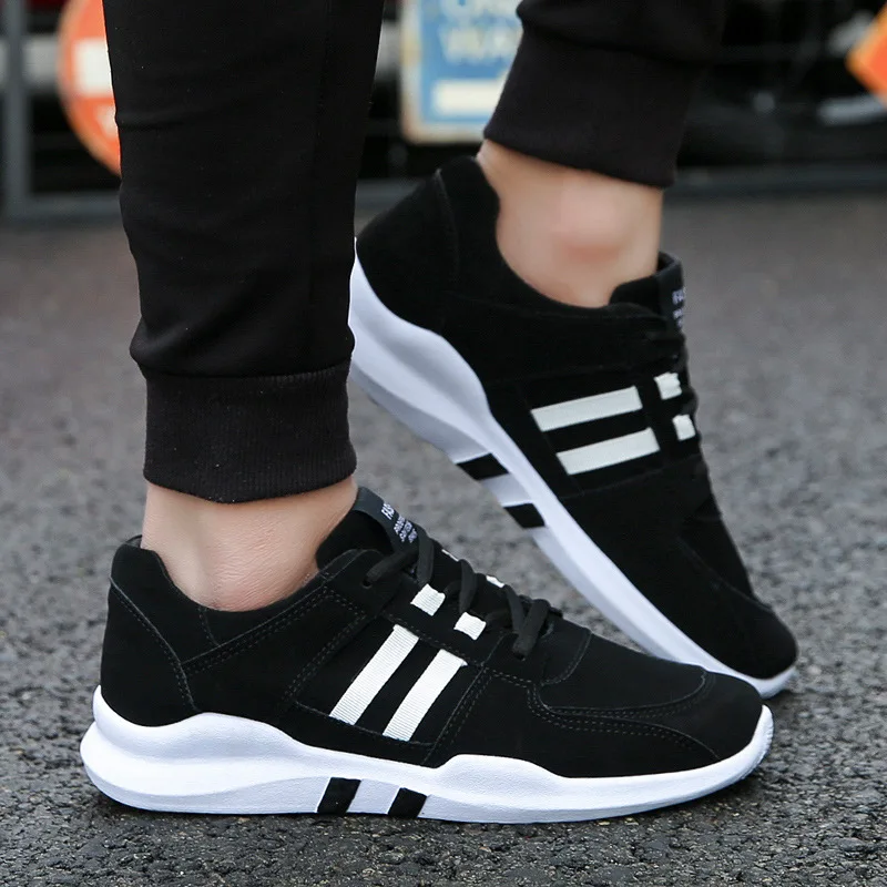 

Spring and Summer Shoes for Men Brand Designer Sneakers Casual Fashion Striped Youth Boys Tennis Trainer Black Movement Shoes
