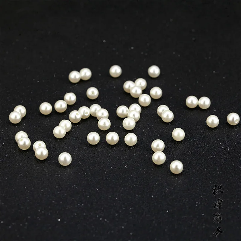 100 шт 6 мм белые черные жемчужные заклепки с круглым носком акриловые заклепочные