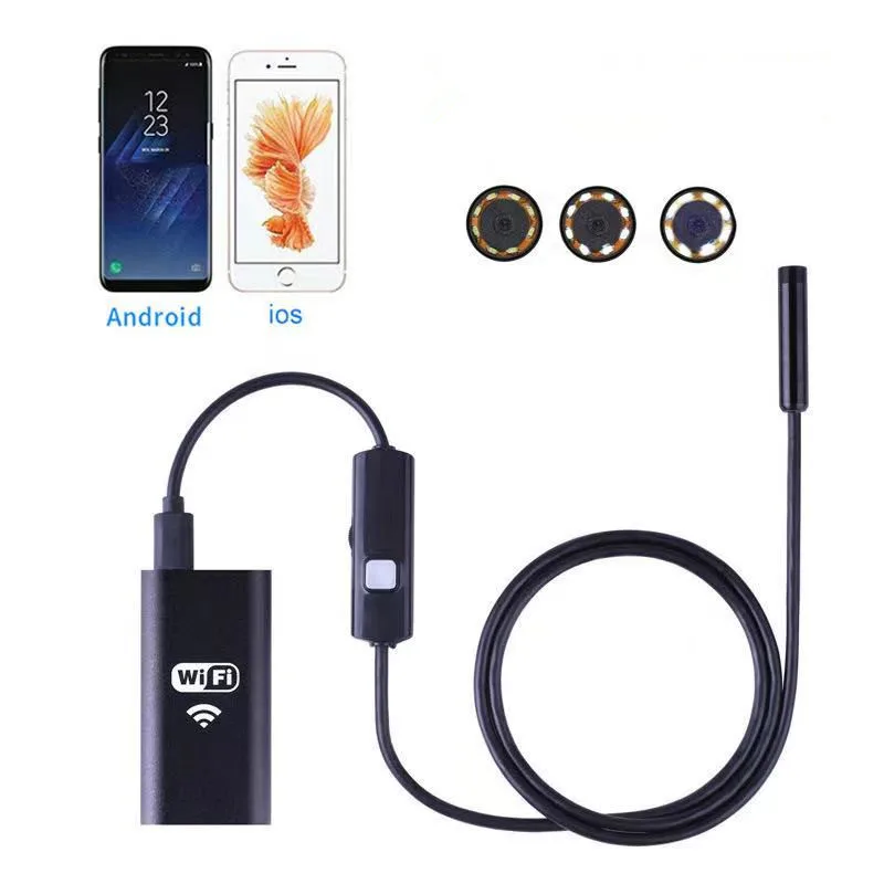 Камера-Эндоскоп HD 720P 1-10 м Wi-Fi объектив 8 мм USB-кабель водонепроницаемость IP67