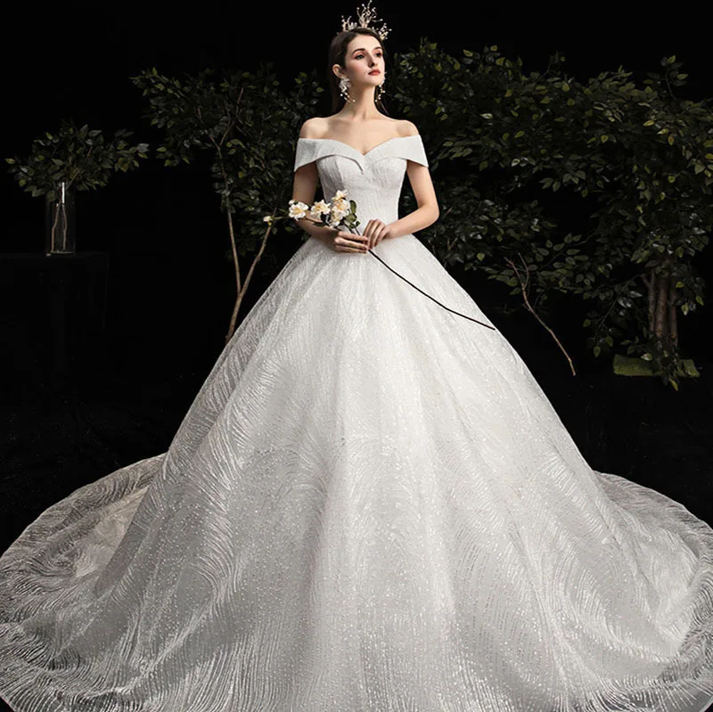 Дворец 2020 невесты плечо к плечу выглядит тонкий Бохо кружева Weding Длина пола платья Русалка Свадебные