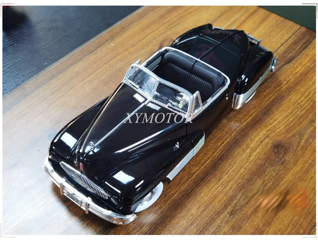 

1:18 для BUICK Y-JOB 1938, металлическая литая модель автомобиля с открытым верхом, детские игрушки для мальчиков и девочек, подарки, черные украшени...