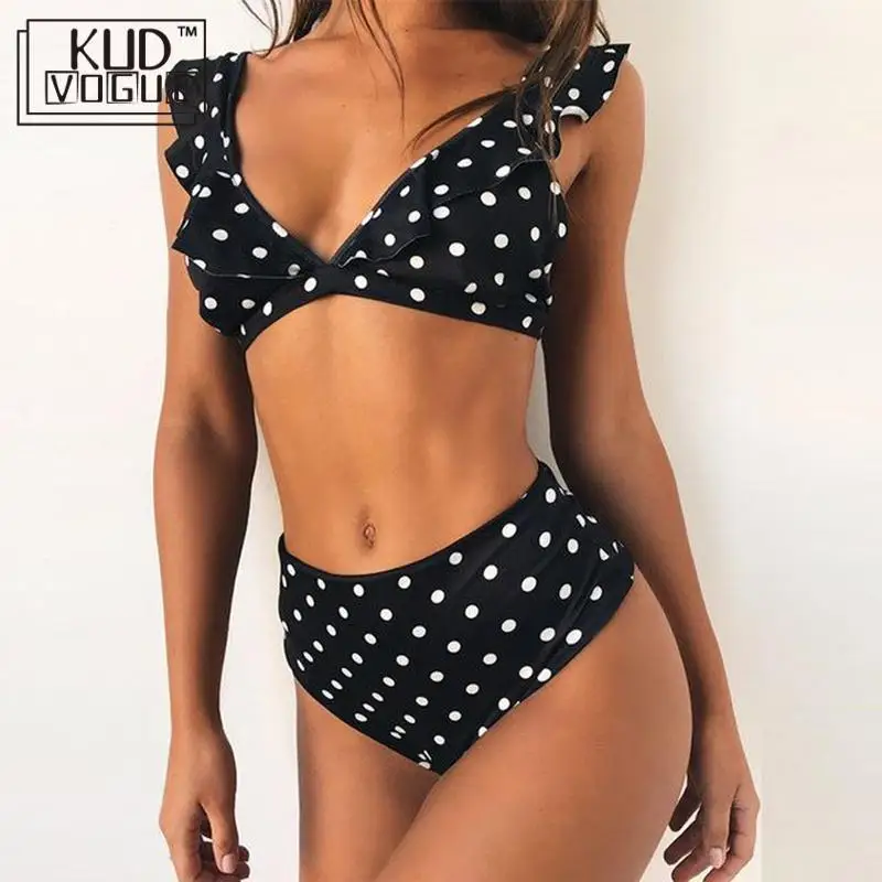 Новинка женский бюстгальтер пляжная одежда бикини с волнистыми листьями лотоса