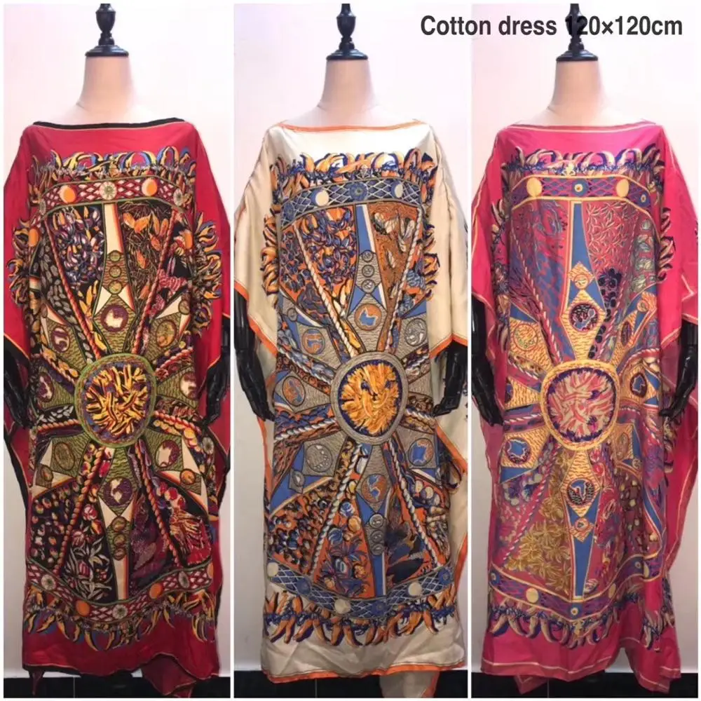 

New African dresses for women 2020 Popular printed free size Kaftan cotton dresses Dashiki evening party knee short dresses