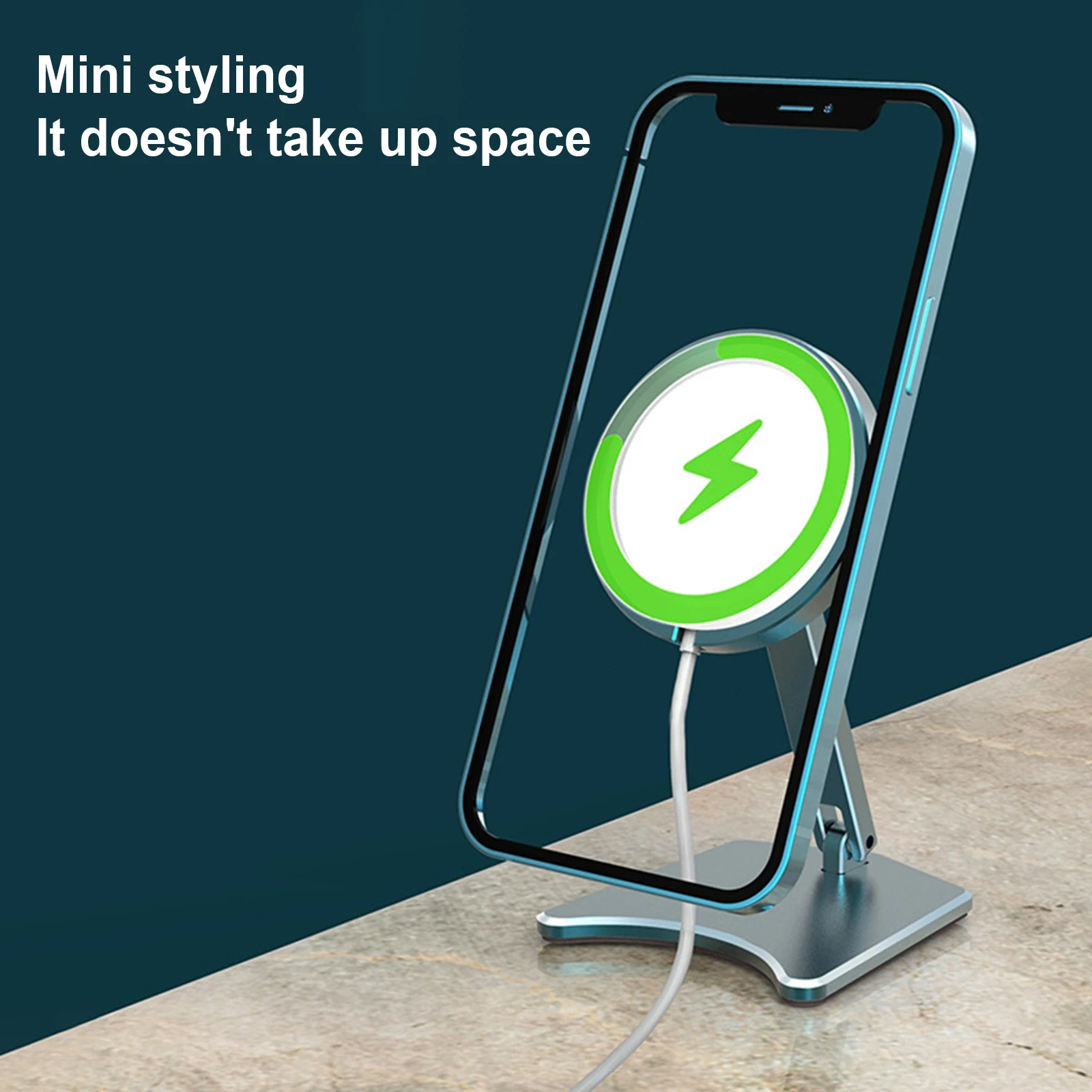 Магнитный держатель для телефона подставка беспроводной зарядки настольное