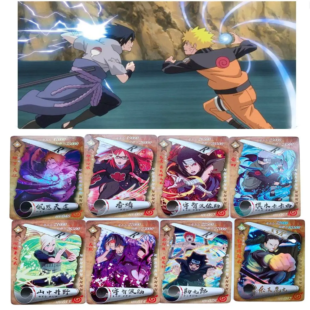 10 шт./лот аниме карты 3D HD Kakashi Sasuke Itachi Jiraiya Deidara Gaara экшн фигурки торговая коллекция
