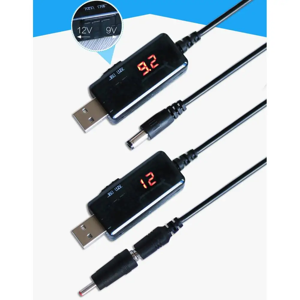 

USB-повышающий преобразователь, 0,8 м, от 9 В до 12 В постоянного тока, USB-Модуль повышения мощности, разъем для источника питания/зарядного устро...