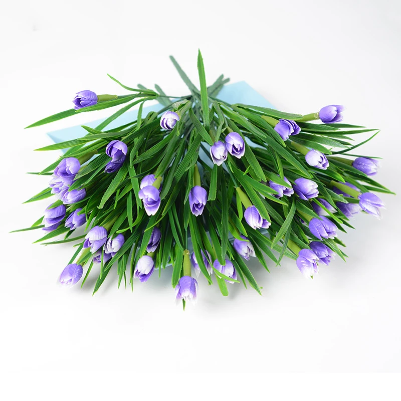Искусственные тюльпаны цветы/Букет растений (7 веток цветов) свадебные
