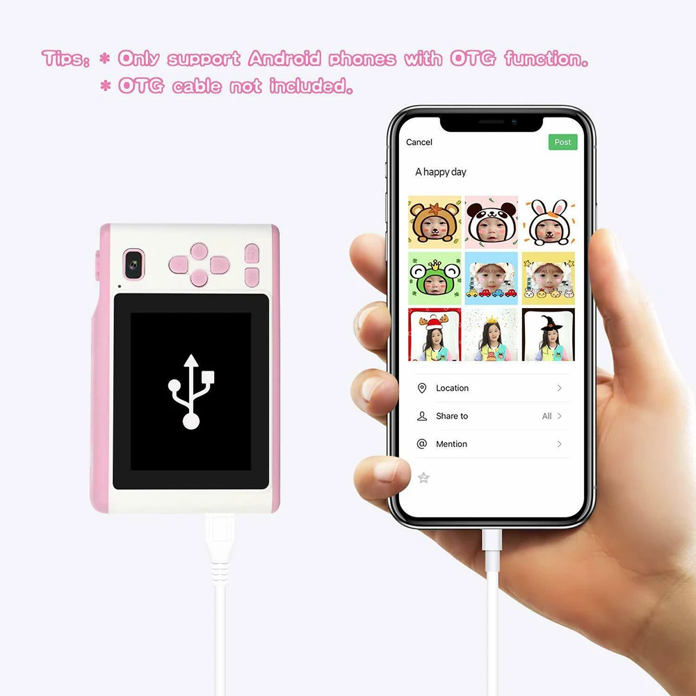 2.8 Inch Digital Cameras Portable Dual Lens Touch Screen Mini Gift Recording Large Capacity Kids Photo Travel Front Rear |
