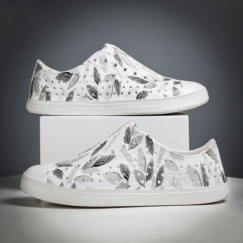 

Сандалии Baotou мужские и женские, повседневные босоножки с граффити, дышащие удобные тапочки, большие размеры, лето