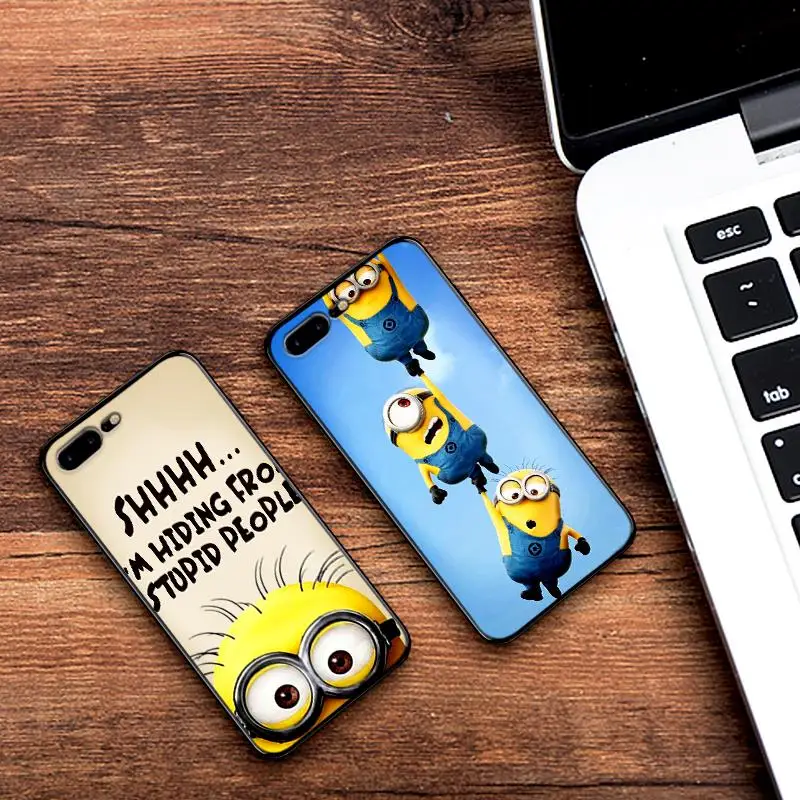 Милый мягкий чехол из ТПУ с миньонами для Apple IPhone X XR XS MAX 5 5S 5C SE 6 S 7 8 Plus ipod touch