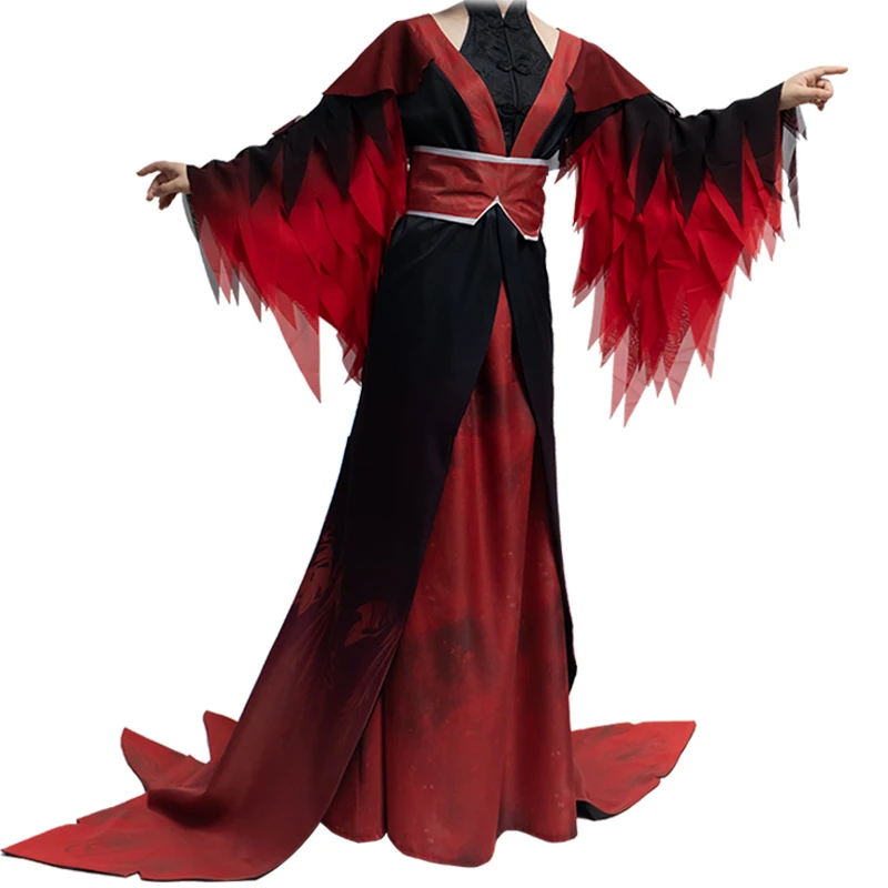 Anime Identity V The Geisha Michiko Kimono Cosplay Costumes For Women Red Uniform Halloween Christmas H |