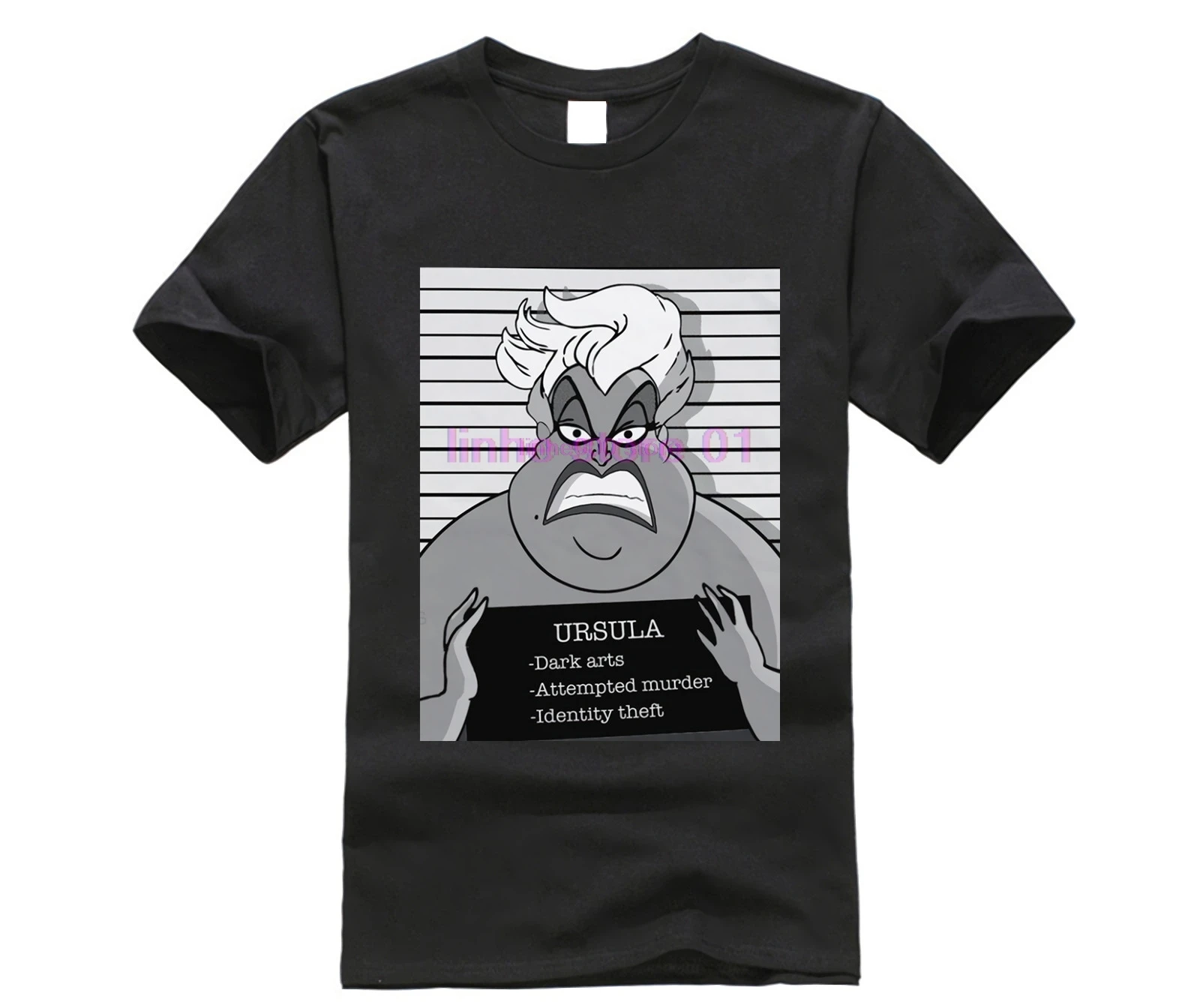 Мужская футболка s Ursula Mugshot Модная белая забавная новинка Женская хлопковые топы