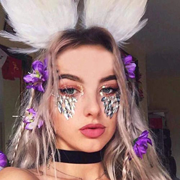 6 Sets Face Gems Rhinestone Mermaid Jewels Tattoo - Crystal Stickers Tears Gem Stones Bindi Temporary | Красота и здоровье