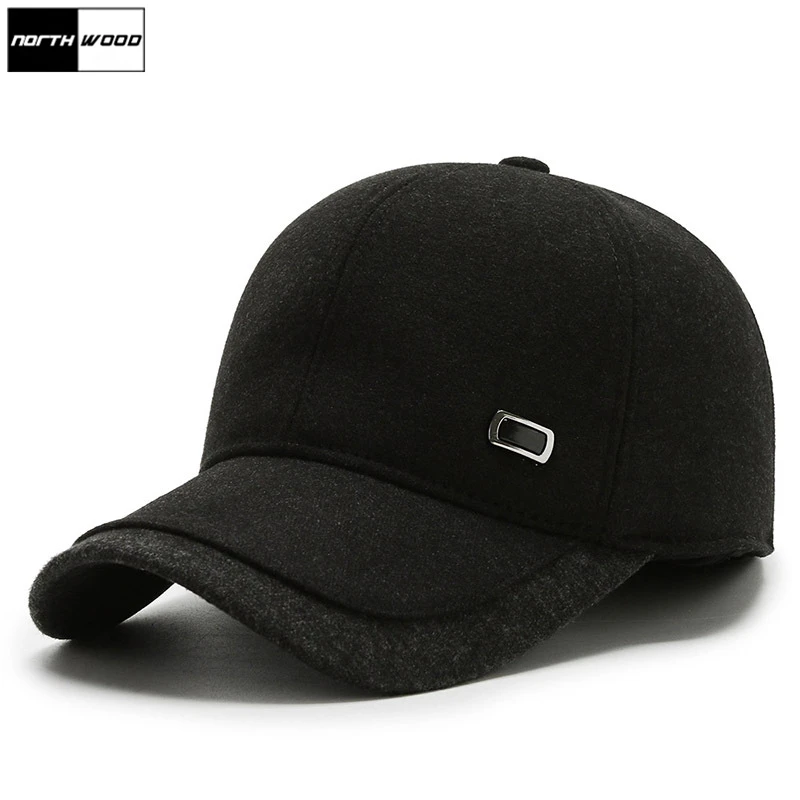 Плотная Зимняя кепка NORTHWOOD s для мужчин утепленная бейсболка с ушами Мужская
