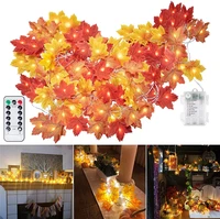 fall maple leaves string lights with remote thanksgiving xmas decorations fall garland lights with 8 lighting modes and timer