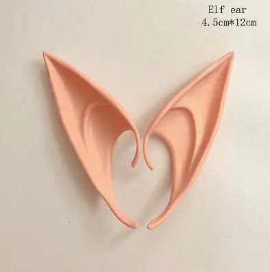

2Pcs/lot Halloween Elf Ears Cosplay Costume Artificial Elf Ears For Kids Happy Halloween Party DIY Decoration Props Elf Ear