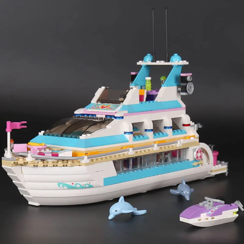 DHL 01044 Игрушки для девочек серии 661 шт. строительные блоки крейсер дельфин детские кирпичи игрушки подарки для девочек совместимы с 41015 детские игрушки
