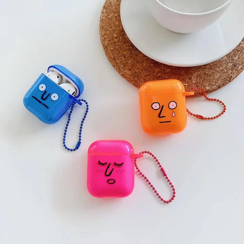 

Cute For Airpods pro Case Silicone For Apple Airpods2 1 Case Funny Cartoon Soft Earphone Protect Cover airpods 3 With Keychain