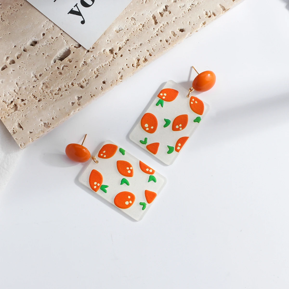 

AENSOA 5 Styles Earrings for Women Fashion Acrylic Geometric Drop Dangle Earrings Korean Graffiti Figure Earring Korean Jewelry