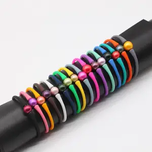 Colorful Women Stretch Rope Edison Pearl Bracelets Cultured Freshwater Pearl Elastic Bracelets 28 Colors Pearls XK21 Colorful Women Stretch Rope Edison Pearl Bracelets Cultured Freshwater Pearl Elastic Bracelets 28 Colors Pearls XK21