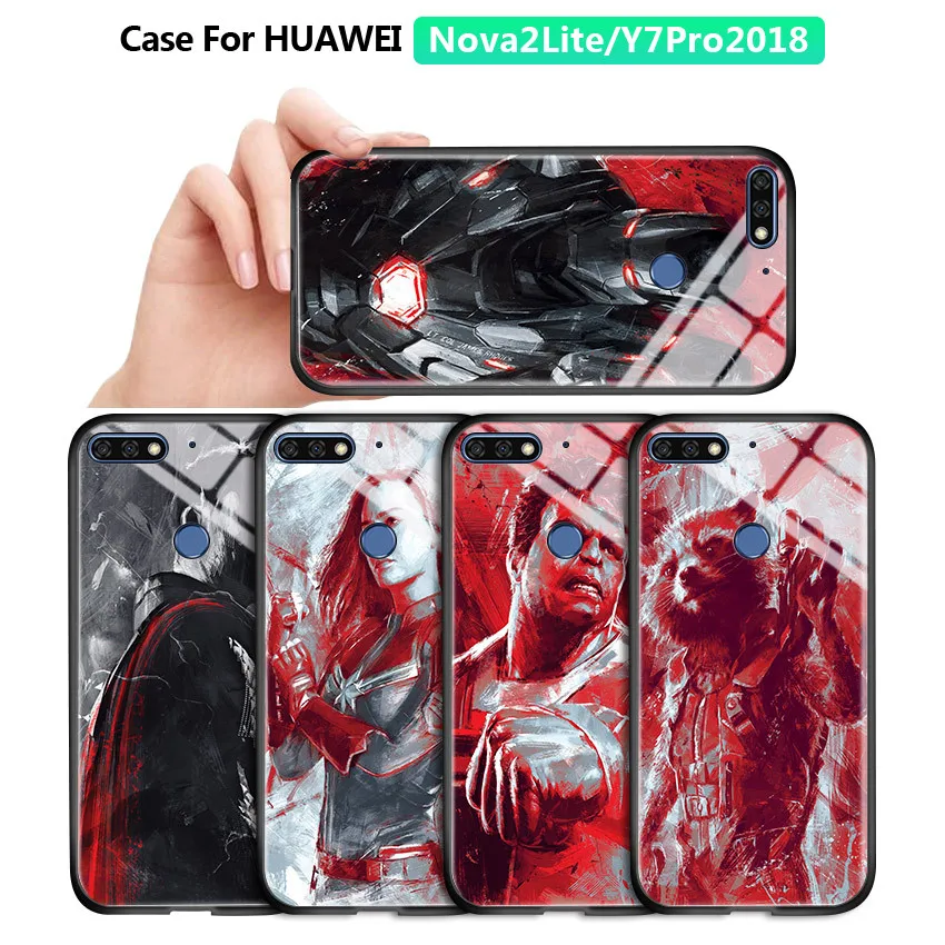 Чехол для Huawei Nova 2 Lite / Y7 Prime 2018 Enjoy 8 с супергероями Marvel мстители капитан Халк
