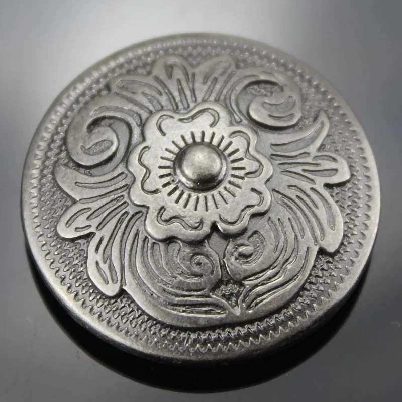 Винтажный сплав тисненые цветы круглая Защитная Пряжка для кошелька пояса сумки