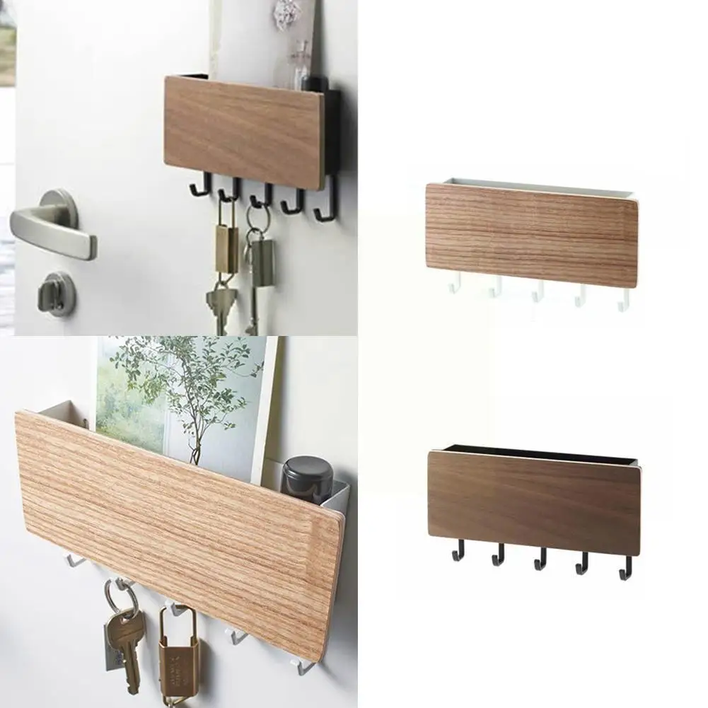 

Wooden Storage Box Key Wall Hanging Door Hook Storage Household Debris Storage X1X4