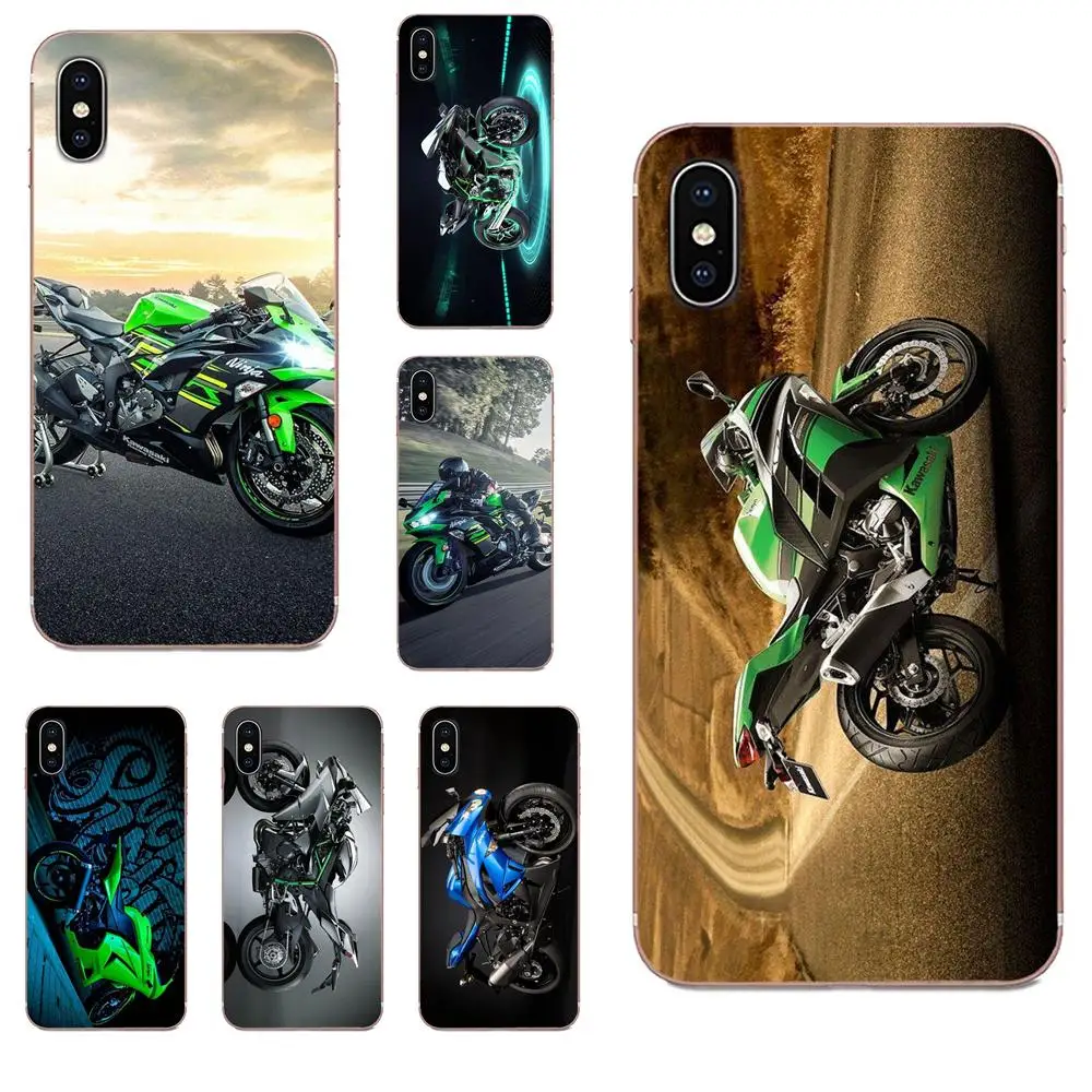 ТПУ мобильный Kawasaki Ninja Zx R спортивный мотоцикл для Samsung Galaxy Note 5 8 9 S3 S4 S5 S6 S7 S8 S9 S10 5G mini