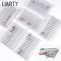 liarty 10pcsbox ceramic drill bits steel nail drill machine accessoires for manicure pedicure grinding head sander nail tools