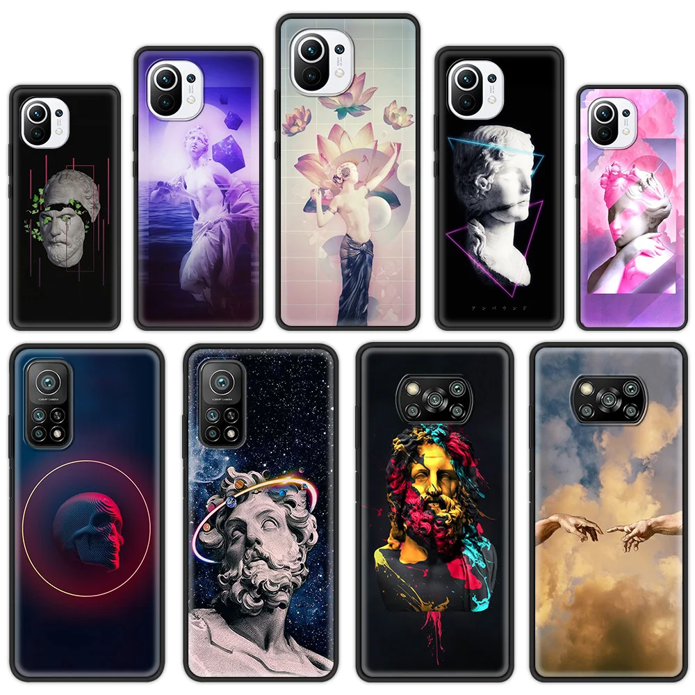 

Phone Case Cover for Xiaomi Mi Poco X3 NFC F3 M3 11 Ultra 10T Lite 9T Note 10 Pro 11i 10S Soft Case The Creation Of Adam