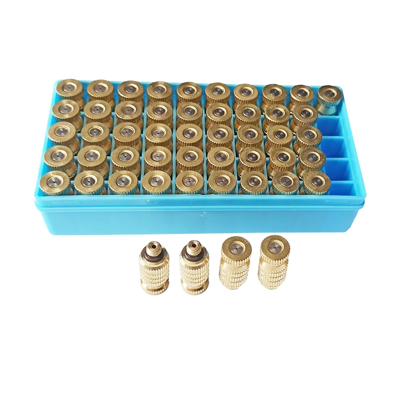 0.7mm nozzles E494 50 шт./кор. латунная насадка для распыления для высокое Давление Туманная система охлаждения 20-60 бар медные сопла - Цвет: 0.7mm nozzles