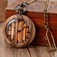 retro colourful wooden pocket watch hanging clock quartz movement creative bronze thick chain pendant clock dropshipping 2020