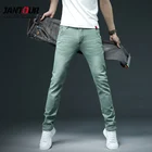 7 цветов, модные высококачественные Стрейчевые повседневные мужские джинсы, обтягивающие джинсы, мужские зеленые, хаки, серые джинсы, мужские брюки, брендовые штаны