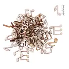 100 шт., деревянные ноты для украшения