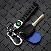 fashion car keychain leather hand woven keyring 360%c2%b0 horseshoe buckle key chain gifts for land rover ranger autobiography evoque