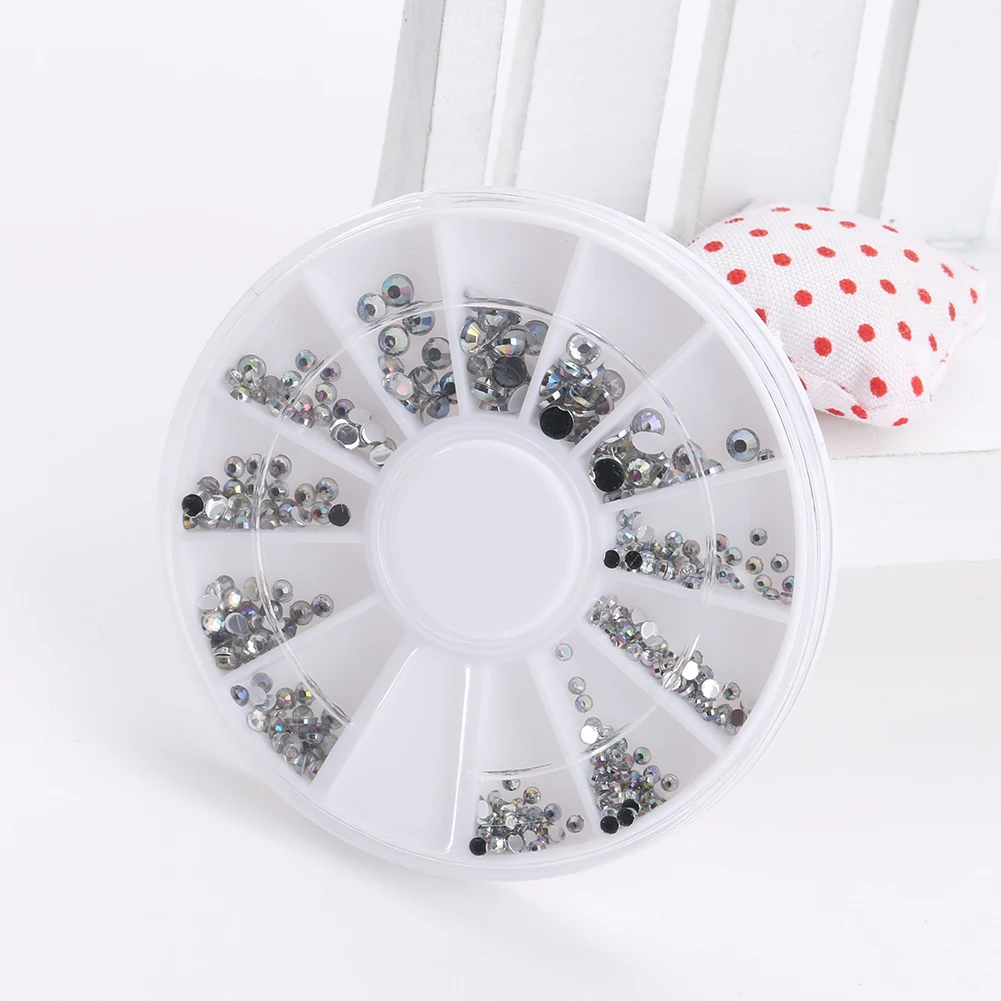 5 размеров Разноцветные Акриловые Блестящие Стразы для дизайна ногтей стикеры