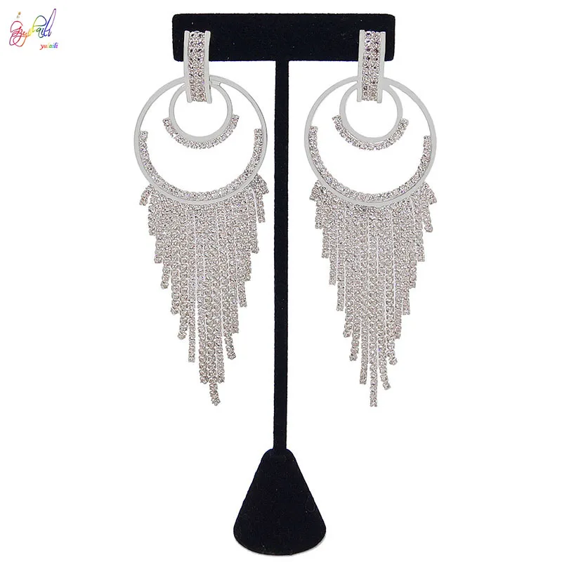 

Yulaili Fashion Geometry Earring Tassels Earrings For Women Two Color Earings Lady Birthday Gifts Free Shipping