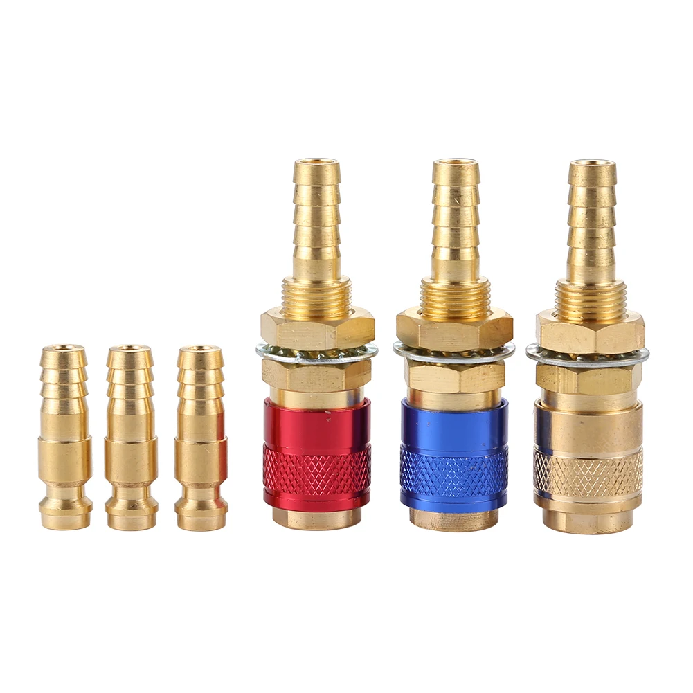 

Brass 8mm Water Cooled Gas Adapter M8 Welding Torch Quick Hose Connector Fittings for MIG TIG Welding Torch Plug
