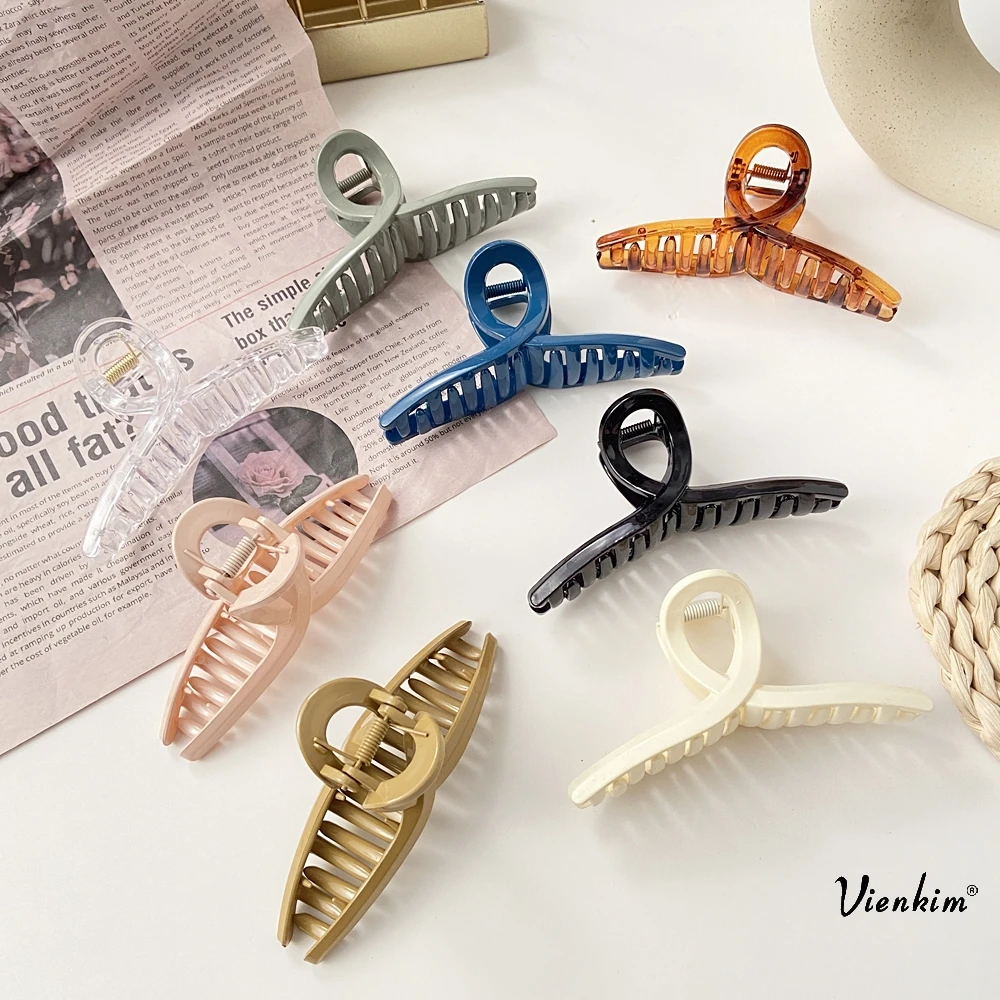 

Vienkim Fashion Barrette Crab Hair Claws Bath For Women Claw Ponytail Clip Large Clamps Hairpin Hair Styling Accessories 2020