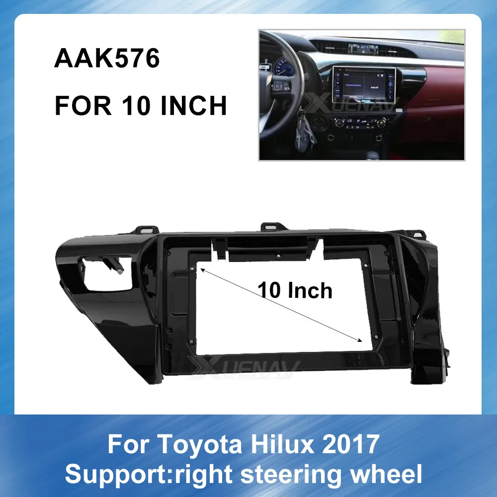 

10 Inch 2 Din Car radio Frame For Toyota Hilux Propeptide 2007 Panel Dash Mount Installation Dashboard Double Din DVD Frame