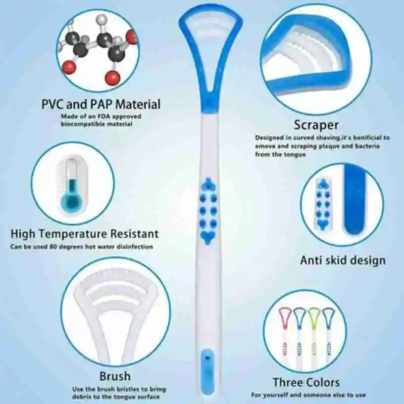 

1Pcs Steel Tongue Scraper Cleaner Tongue Brush Remove Toothbrush Lengua Tongue De Coating Limpiador Langue Gratte T1L1