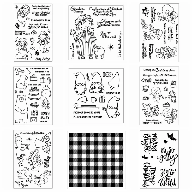 Прозрачные штампы в виде пирога на Хэллоуин для девочек зимние прозрачные