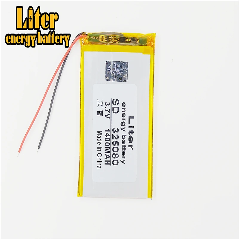 

3,7 V,1400mAH,325080 полимерный литий-ионный/литий-ионный аккумулятор для GPS,mp3,mp4,mp5,dvd, модель игрушечного мобильного телефона
