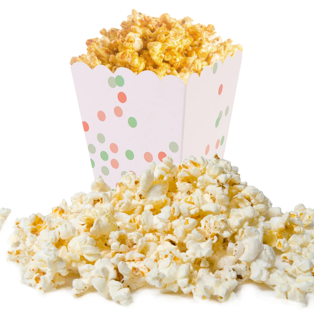 24 шт бумажные коробки для попкорна в горошек ведро вечерние поставки относимся к