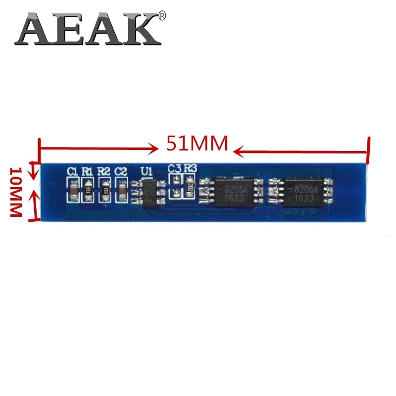 Защитная плата AEAK 2S 3A bms pcm для зарядки литий ионных аккумуляторов 7 4 В 8 в 18650|bms