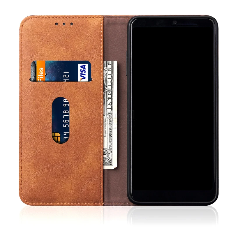 Роскошный тонкий кожаный флип-чехол в стиле ретро для Xiaomi Redmi Note 9 Pro / Max