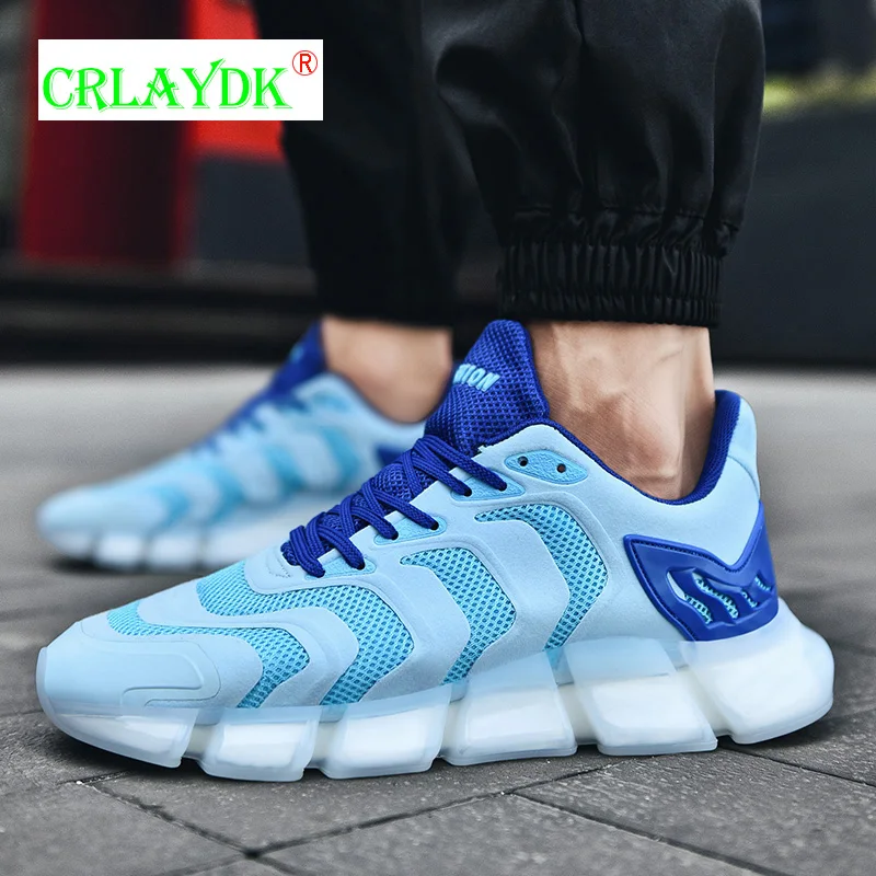 

CRLAYDK Men's Stylish Walking Sneakers Summer Mesh Breathable Running Sports Shoes Casual Flats Lightweight Tennis Trainers