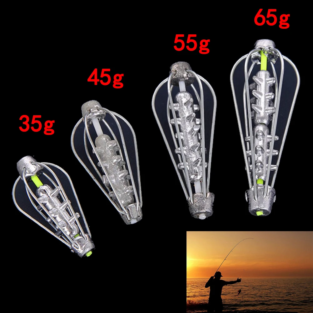 1PCS Carp Catfish Feeder Fishing Accessories 35g 45g 55g 65g Bait Cage Holder High Quality | Спорт и развлечения